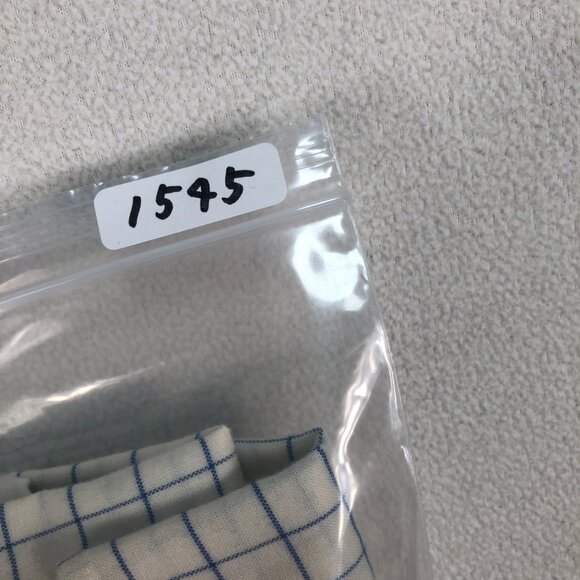 L.L Bean Shirt Men's 3XLT Off-White Windowpane Plaid Flannel Wrinkle Free Tall - Picture 15 of 15